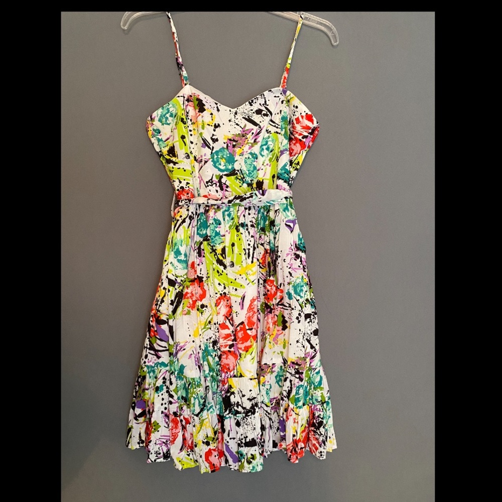 Splatter Paint Short Flowy Dress